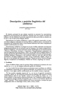Descripcion y posicion lingiiistica del celtiberico .