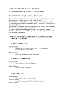 ACTIVIDADES COMPLEMENTARIAS Y EXTRAESCOLARES