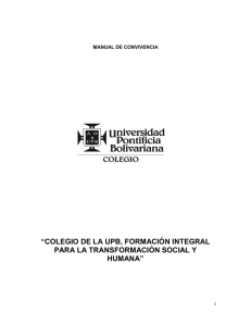 Manual de Convivencia 2016 - Universidad Pontificia Bolivariana