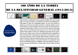 100 AÑOS DE LA TEORÍA DE LA RELATIVIDAD GENERAL (1915