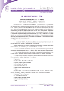 Anuncio 201100498 - Boletín Oficial de la Provincia de Burgos