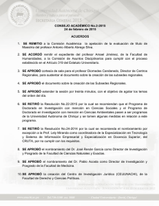 Acuerdos Consejo Académico No.2-2015 del 24 de febrero de 2015