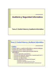 Control Interno y Auditoría Informática
