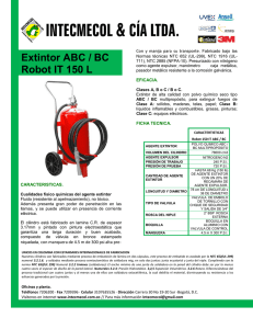 Extintor ABC / BC Robot IT 150 L
