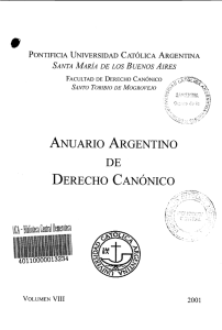 Anuario Argentino de Derecho Canónico, vol. VIII