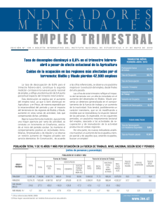 EMPLEO TRIMESTRAL - Instituto Nacional de Estadísticas
