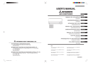 user`s manual - Mitsubishi Heavy Industries