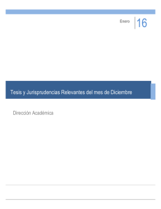 Tesis y Jurisprudencias Relevantes del mes de Diciembre