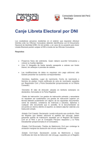 Canje Libreta Electoral por DNI