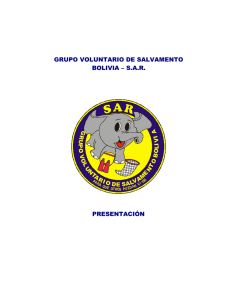 grupo voluntario de salvamento bolivia – sar presentación