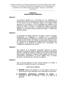 contrato colectivo de trabajo - Benemérita Universidad Autónoma de