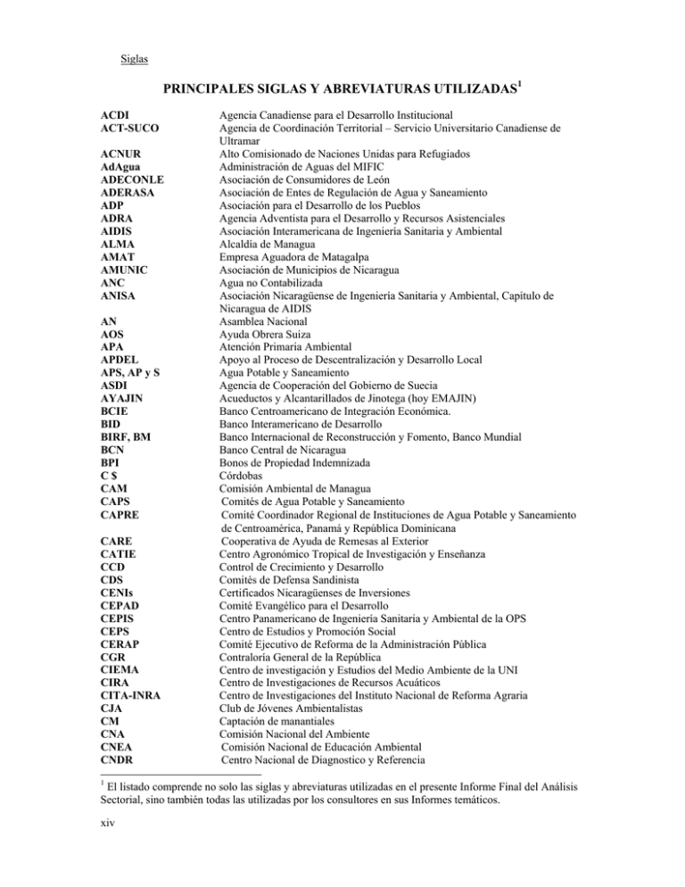 Principales Siglas Y Abreviaturas Utilizadas 3184