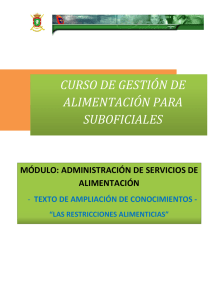 Restricciones alimenticias - Observatorio del Pluralismo Religioso