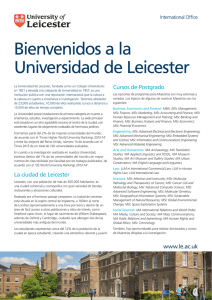Bienvenidos a la Universidad de Leicester