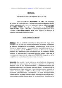 Sentencia del Juzgado de lo Mercantil Nº 2 de Barcelona, de