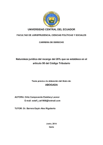 UNIVERSIDAD CENTRAL DEL ECUADOR Naturaleza jurídica del