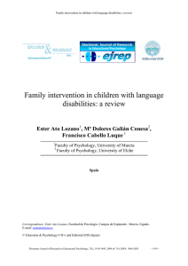 Family intervention in children with language disabilities: a review