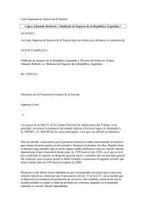 López, Eduardo Roberto c. Sindicato de Seguros de la República