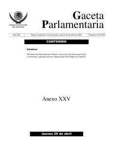 Anexo XXV - Gaceta Parlamentaria, Cámara de Diputados