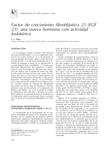 Factor de crecimiento fibroblástico 23 (FGF 23): una nueva hormona