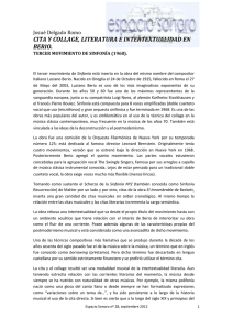 CITA Y COLLAGE, LITERATURA E INTERTEXTUALIDAD EN BERIO.