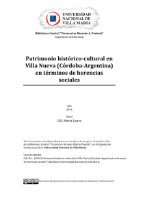 Patrimonio histórico-cultural en Villa Nueva (Córdoba