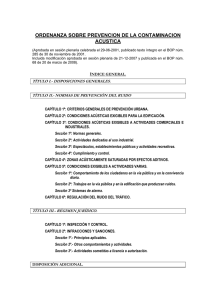 Ordenanza sobre prevención de la contaminación acústica