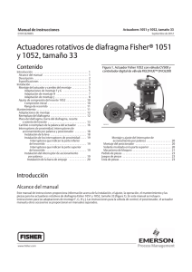 Actuadores rotativos de diafragma Fisherr 1051 y 1052