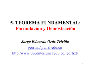 5. TEOREMA FUNDAMENTAL: Formulación y Demostración