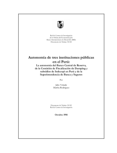 Autonomía de tres instituciones públicas en el Perú - Inter
