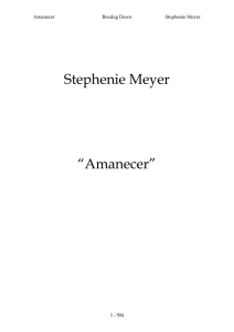 Stephenie Meyer ―Amanecer‖
