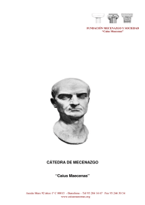 CÁTEDRA DE MECENAZGO “Caius Maecenas”