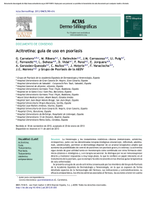 Acitretina: guía de uso en psoriasis - Actas Dermo