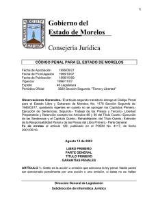 Código Penal para el Estado de Morelos