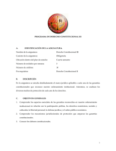 PROGRAMA DE DERECHO CONSTITUCIONAL III A
