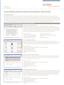 Folleto de Generalidades sobre los informes de QuadTech® Data