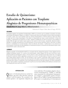 Estudio de Quimerismo - Hospital Clínico Universidad de Chile