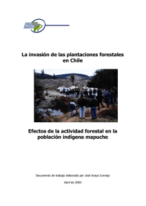 La invasión de las plantaciones forestales en Chile Efectos