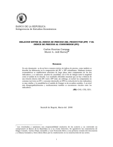 BANCO DE LA REPUBLICA Subgerencia de Estudios Económicos