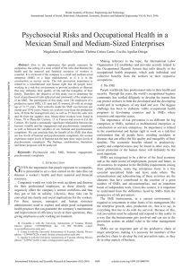 Psychosocial Risks and Occupational Health in a Mexican Small