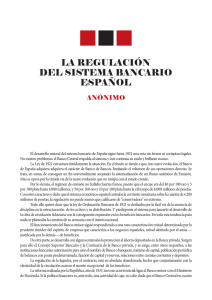 la regulación del sistema bancario español