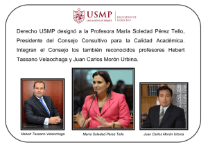 Derecho USMP designó a la Profesora María Soledad Pérez Tello
