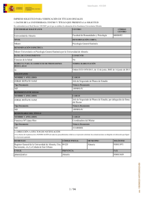 Memoria de Verificación del "Máster en Psicología General Sanitaria".