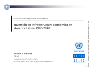 Inversión en Infraestructura Económica en América Latina 1980-2010