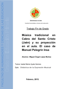 Música tradicional en Cabra del Santo Cristo (Jaén) y su