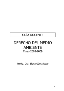 DERECHO DEL MEDIO AMBIENTE