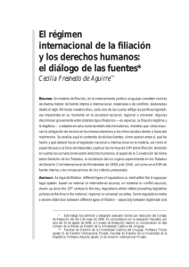 El régimen internacional de la filiación y los derechos humanos: el