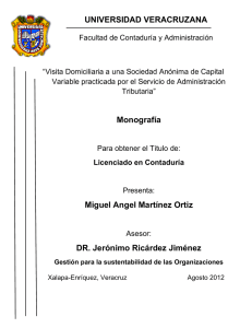 UNIVERSIDAD VERACRUZANA Monografía Miguel Angel