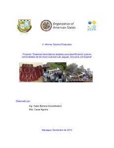 II. Informe Técnico-Financiero Proyecto “Sistemas fotovoltaicos