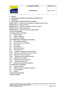 Requisitos OEC - Dirección Nacional de Aduanas